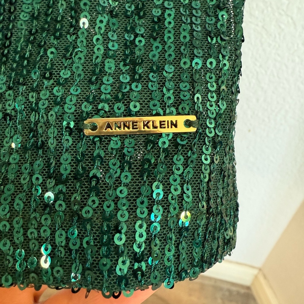 Anne Klein Green Sequin Skirt